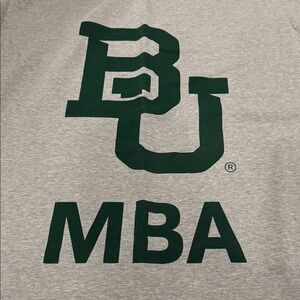 Never used Gray MBA with Green Logo Baylor University Blanket
